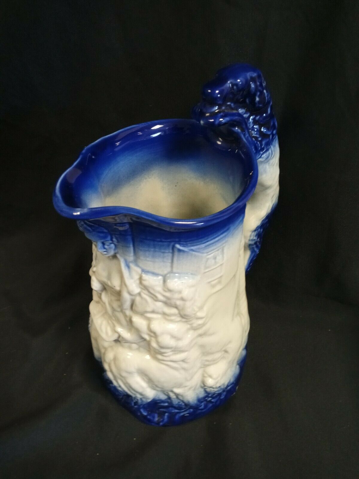 Burleigh Ironstone Staffordshire England 10" Maiden & Dogs Pitcher (7967