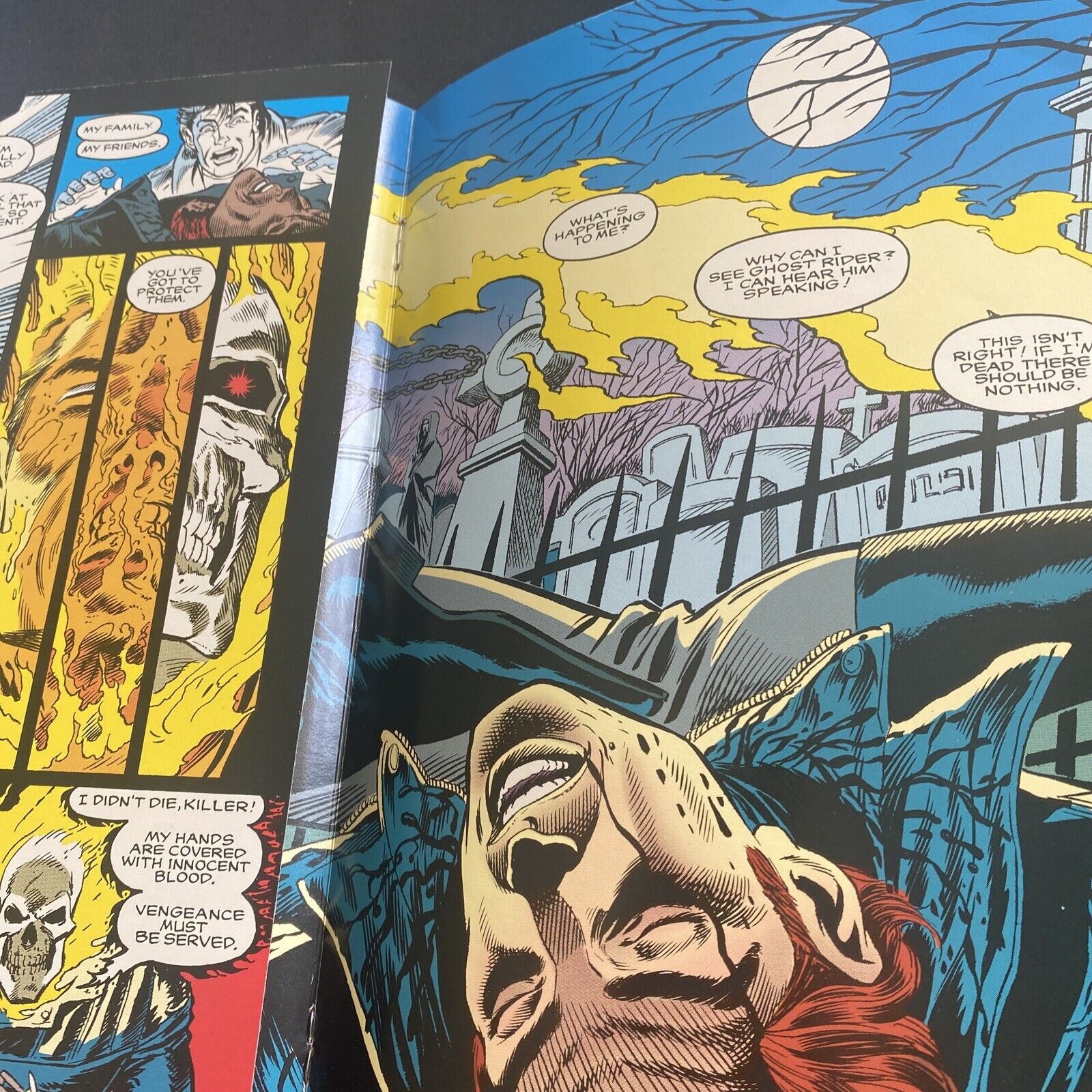 COMIC - MARVEL Comics GHOST RIDER Double size issue + pop up  May 1992 (8765