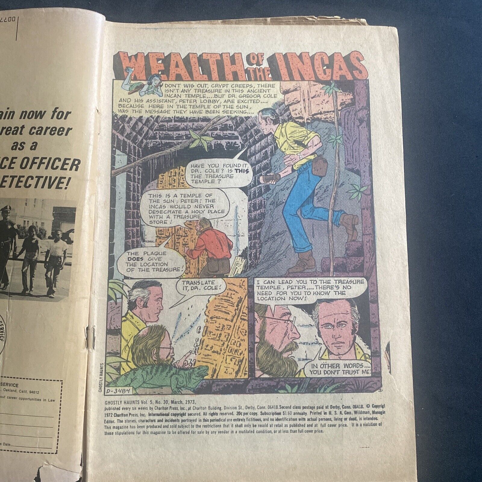 COMIC  - CHARLTON Comics -All New GHOSTLY HAUNTS - Mar 1973 - (8753)
