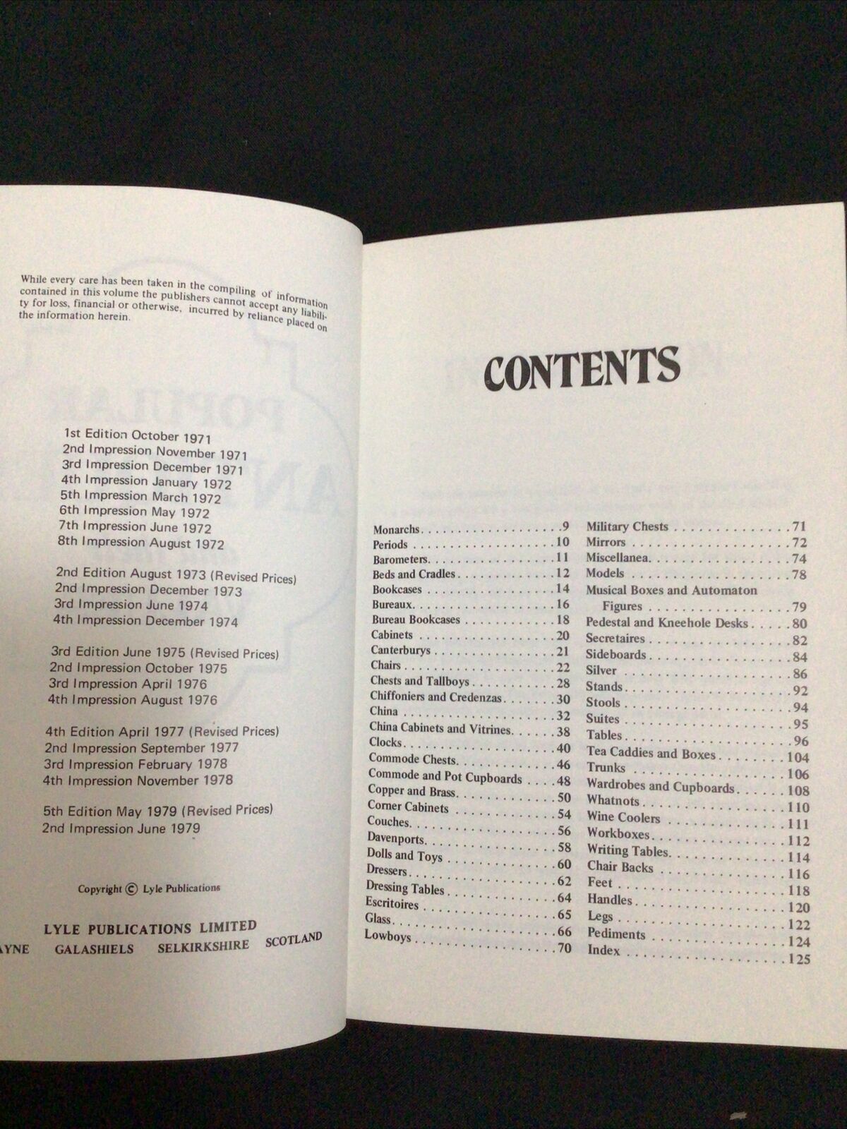 BOOK - Lyle popular antiques and their values 1979 - (8594)