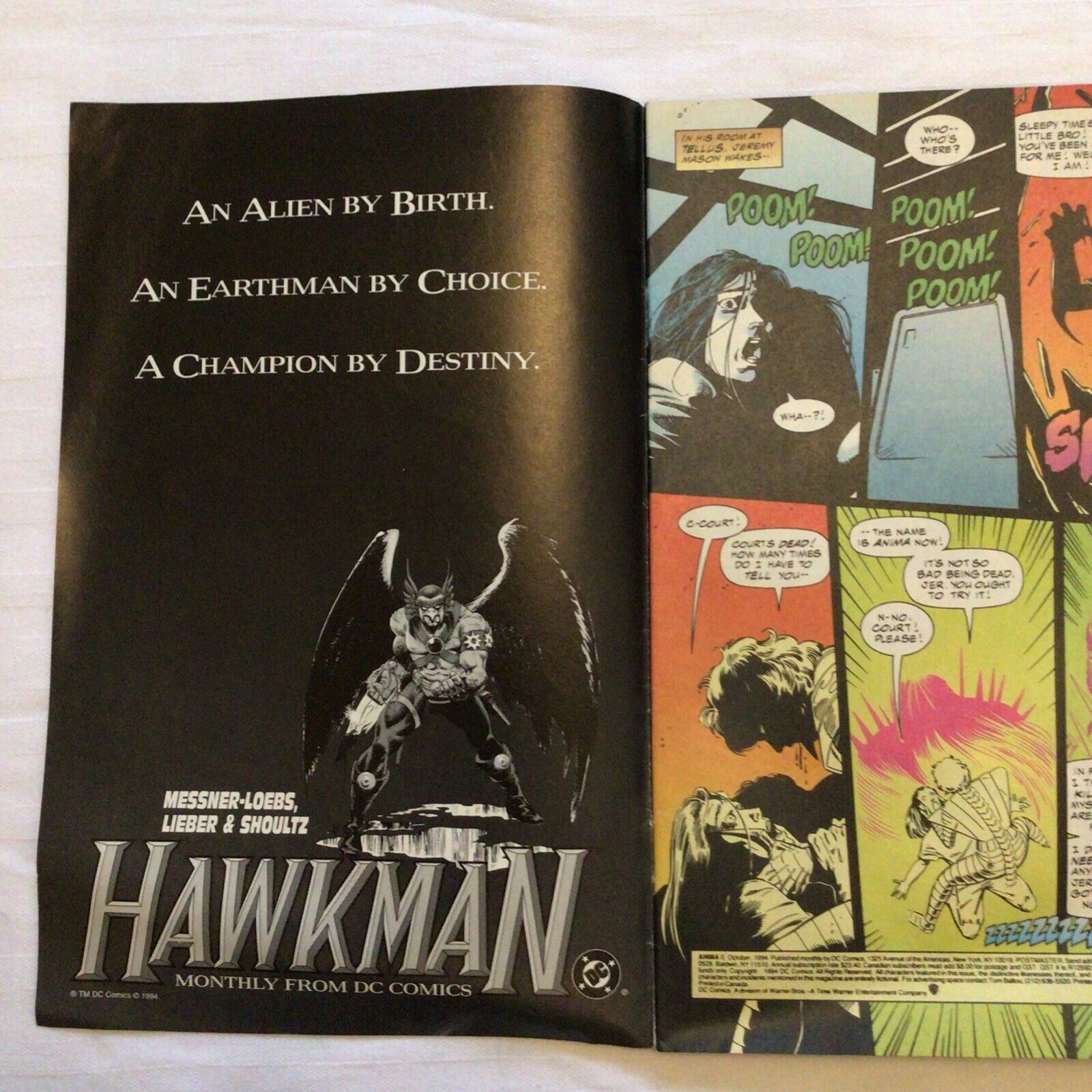 COMIC - DC Comics ANIMA The beginning of tomorrow - Oct 1994 - New York - (8869