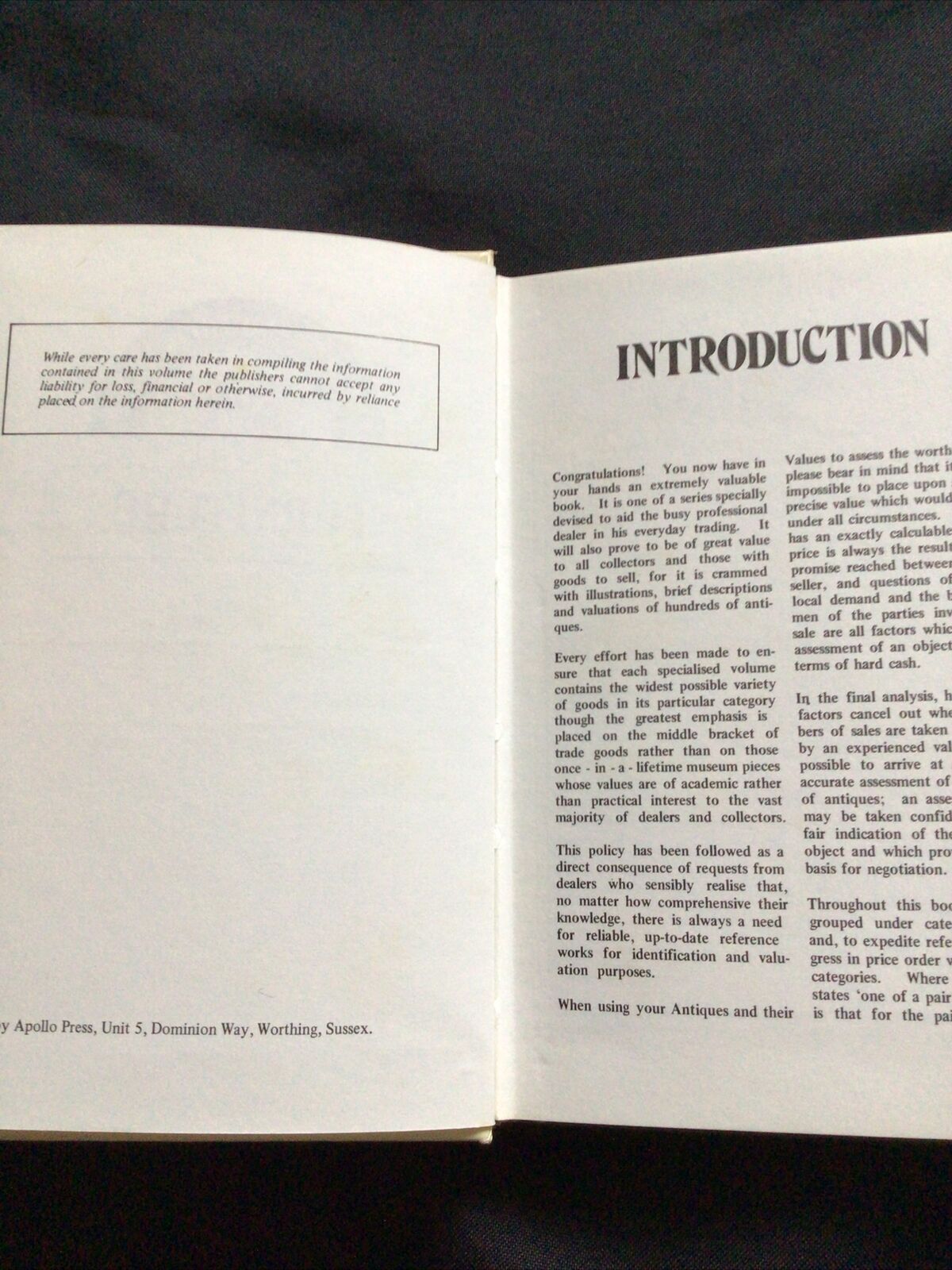 BOOK - Lyle pocket Antiques & Their Values 1976 - FURNITURE - (8574)