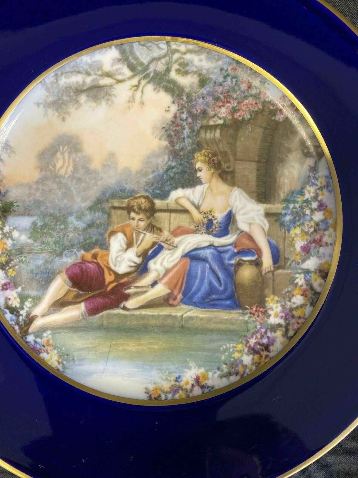 Limoges - Porcelains of Limoges Plate marked J DUCHAMP - 8" - (7135)