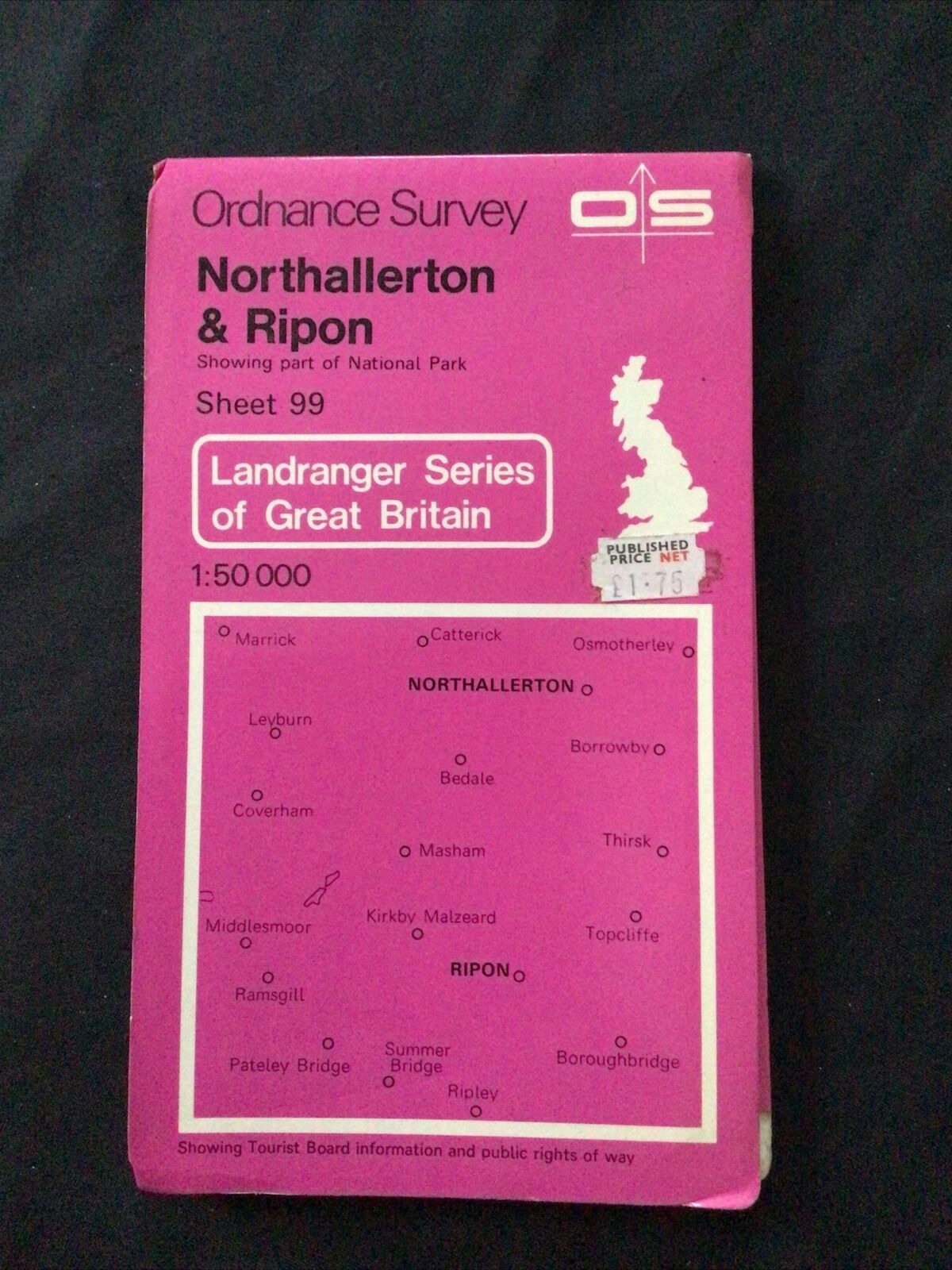 MAP - Ordnance Survey 1:50 2nd Series 1980 -Northallerton & Ripon #99 (8716