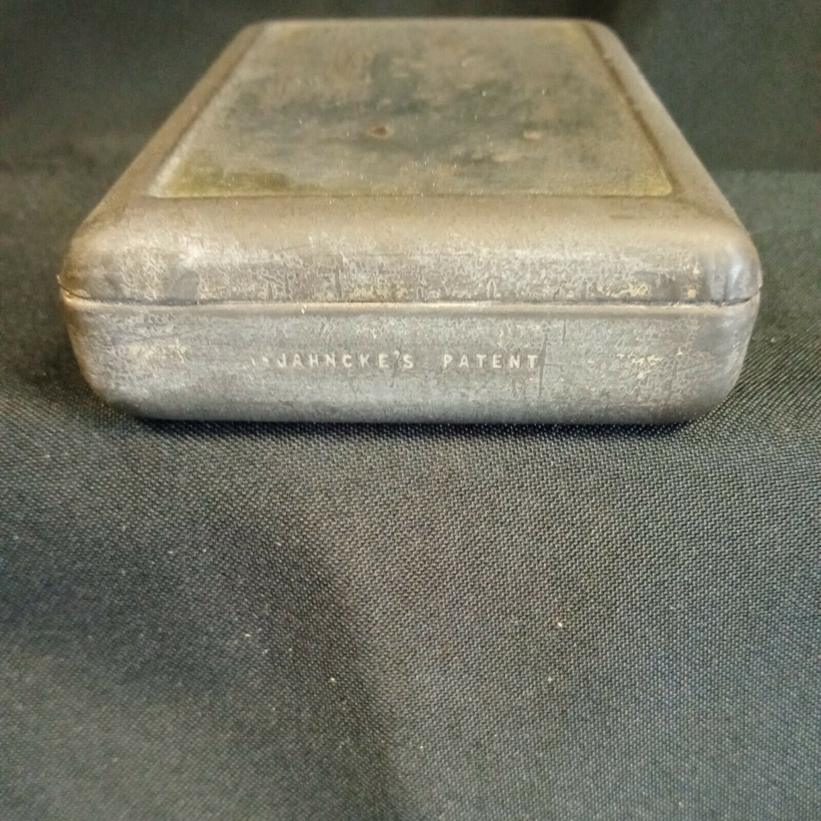 Jahnkes's Patent Tin 15 May 1880 Floral and Butterfly decoration Rare - (7938)