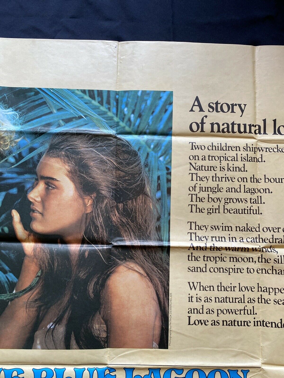 ORIGINAL UK QUAD POSTER - The Blue Lagoon 1980 -  30" x 40" - (6590)