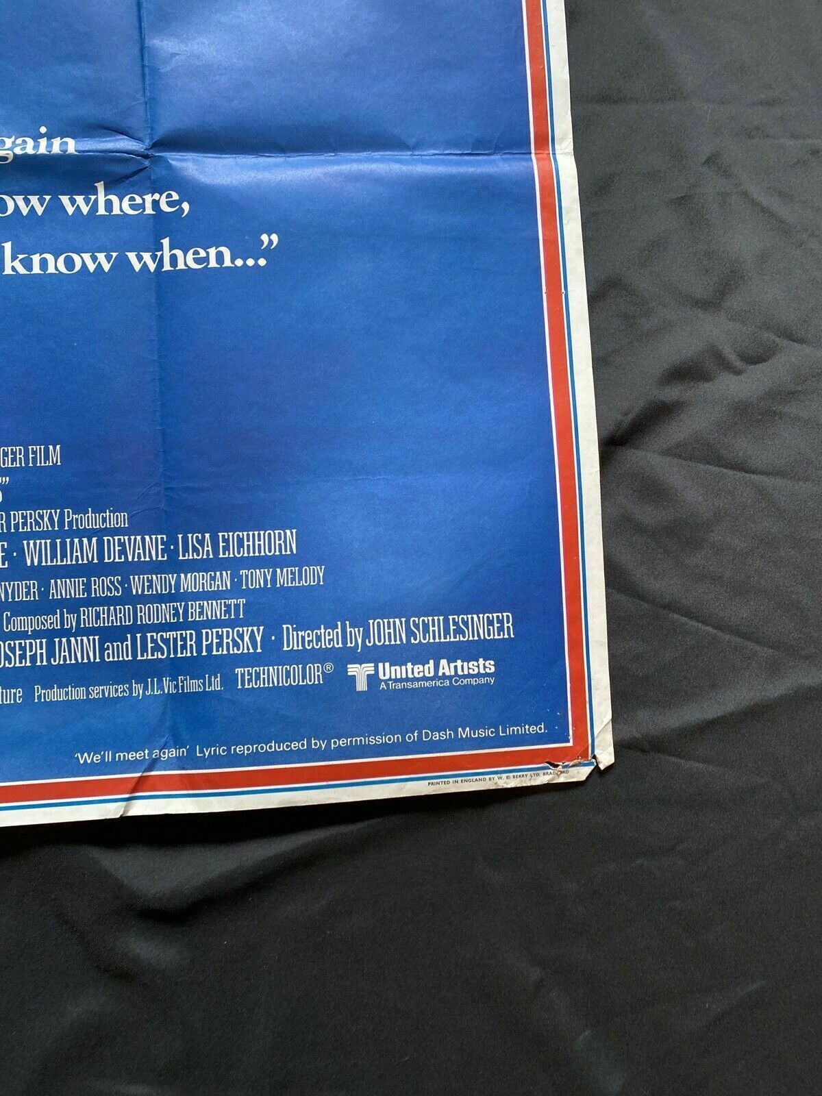 ORIGINAL UK QUAD POSTER - Yanks - 1979 - 30" x 40" - (6588)