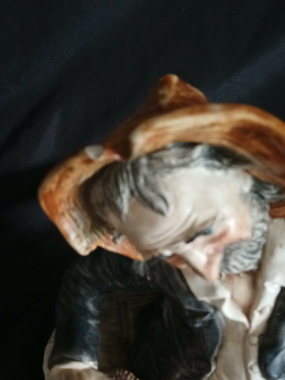 Capodimonte Figure Large Tramp On Bench 27cm Stamped Genuine - (7969)
