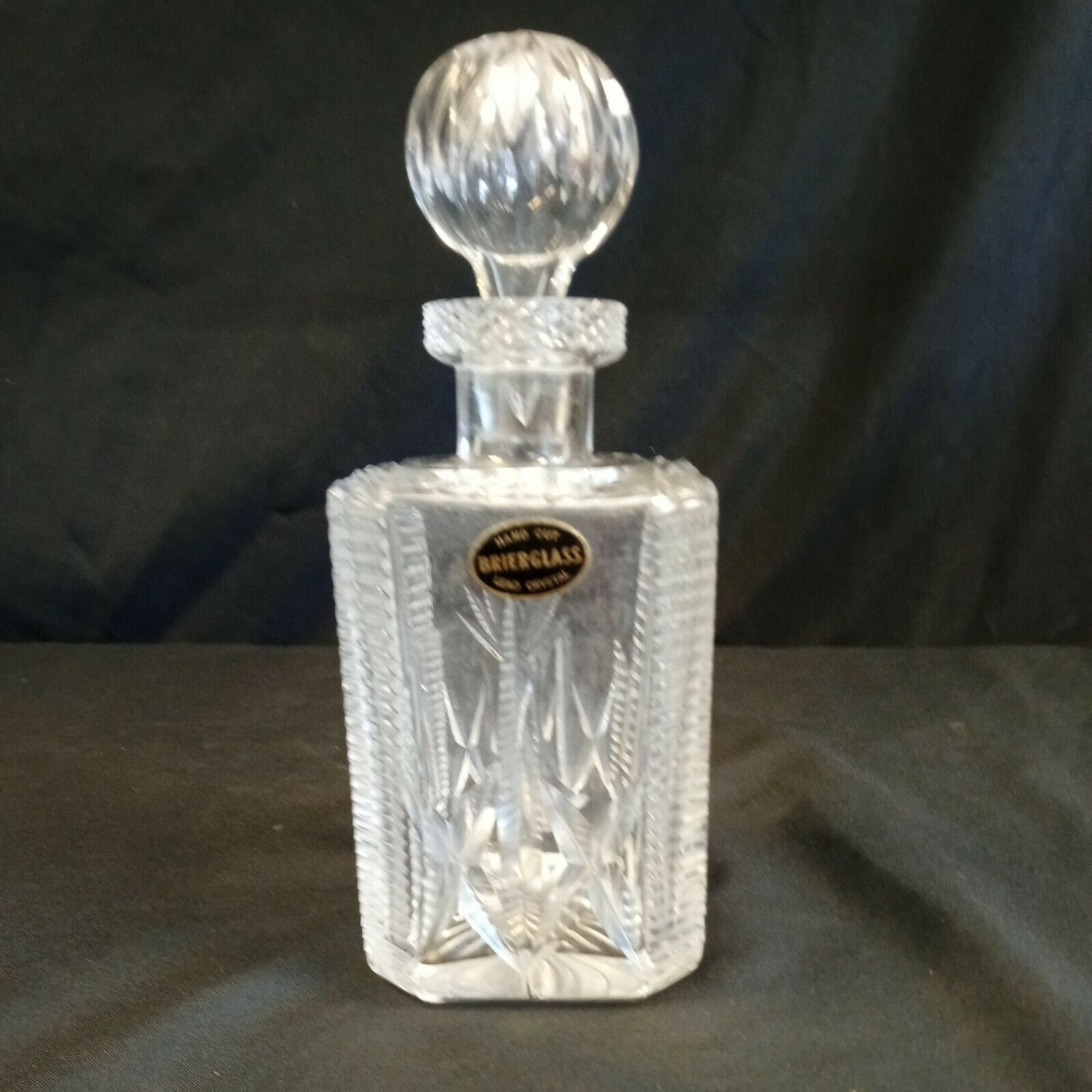 Brierglass Lead Crystal Decanter 24cm high no damage - (8111)