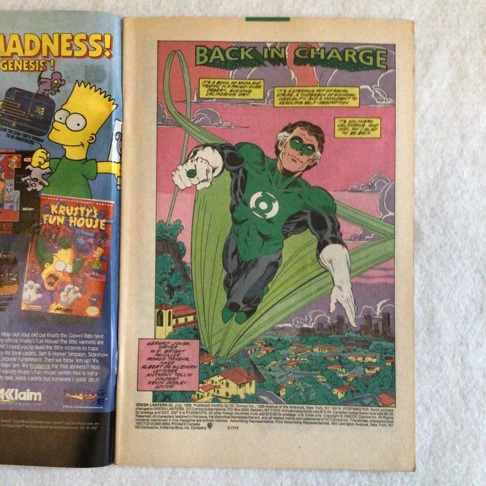 COMIC - DC Comics GREEN LANTERN Attack of the Starlings  - July 1992 (8855)