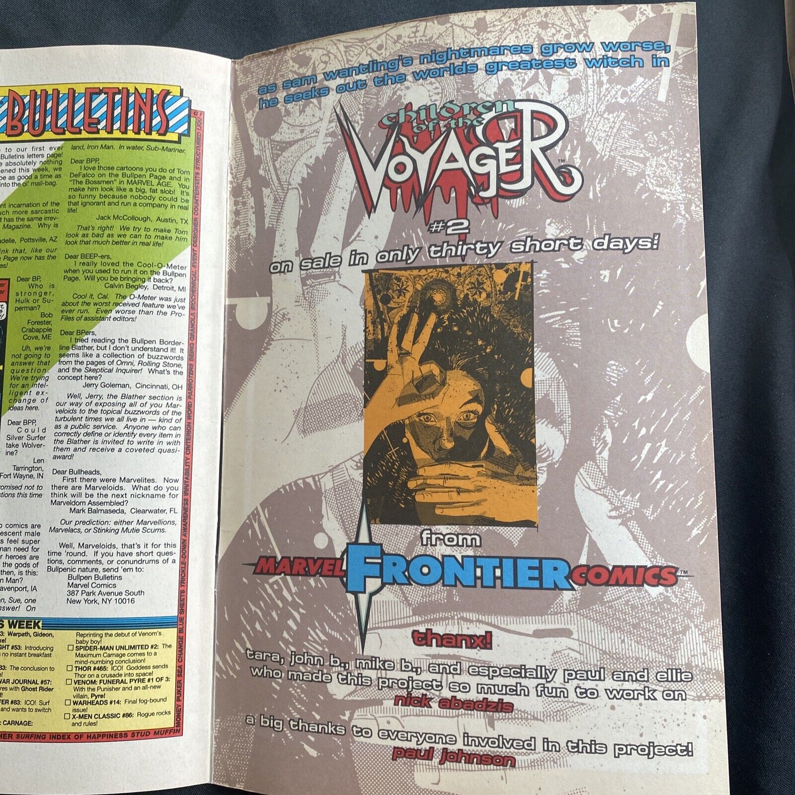 COMIC - MARVEL Comics -FRONTIER Comics Children of The VOYAGER Sep 1993 (8777)