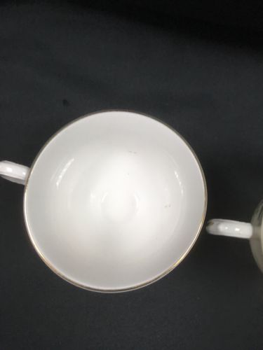 Colclough Bone China SEDGLEY  Pattern 8648 Green Havers - 2 x tea cups -(2761)