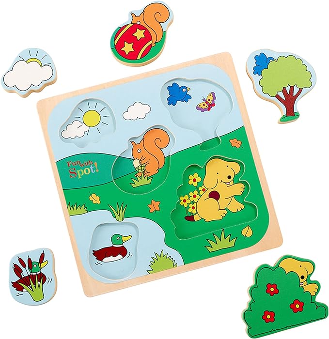 Fun With Spot The Dog Wooden shape puzzle by Rainbow Designs