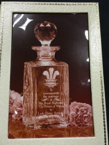 Edinburgh Crystal Commemorative decanter Charles & Diana 377/1000 cert - (7365)