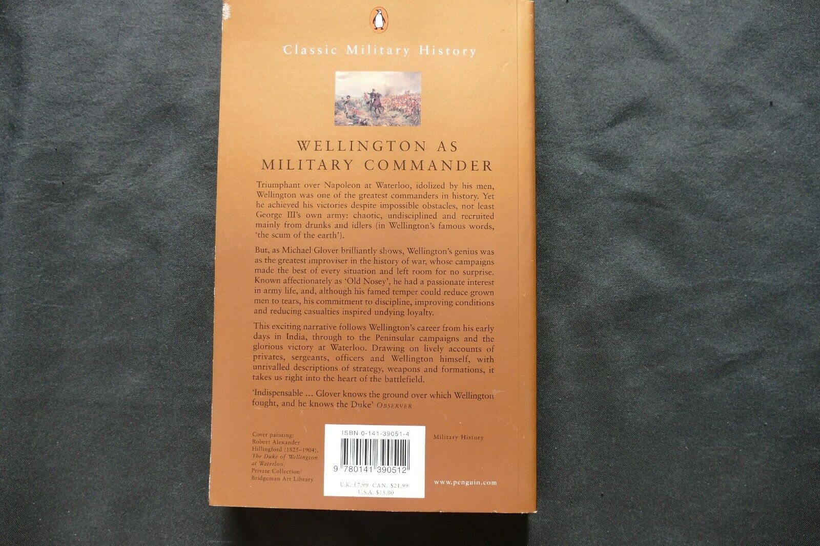 BOOK - WELLINGTON AS MILITARY COMMANDER - Michael Glover (8741)