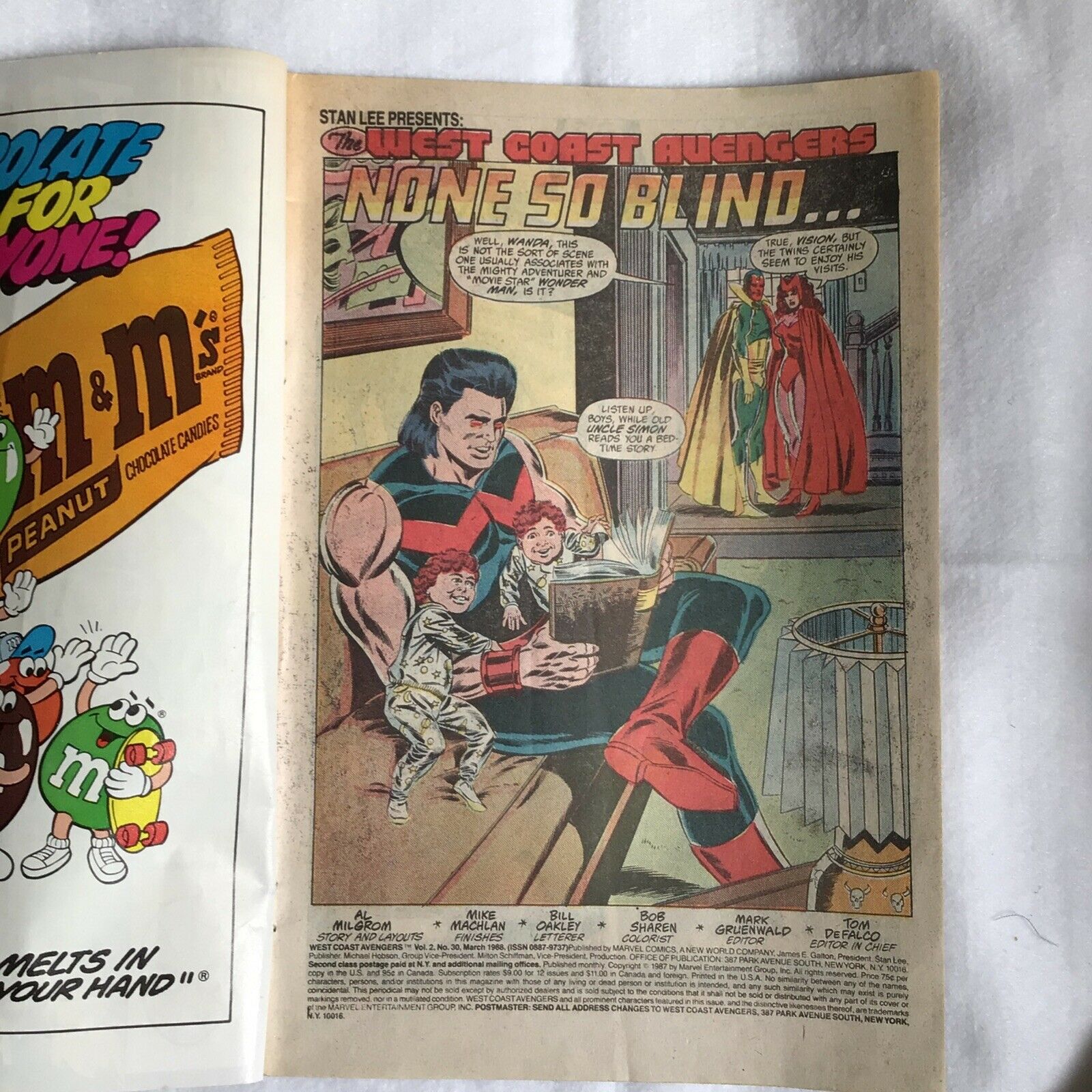 COMIC - MARVEL Comics THE WEST COAST AVENGERS & COMPOSITE AVENGER Mar 1988 (8902