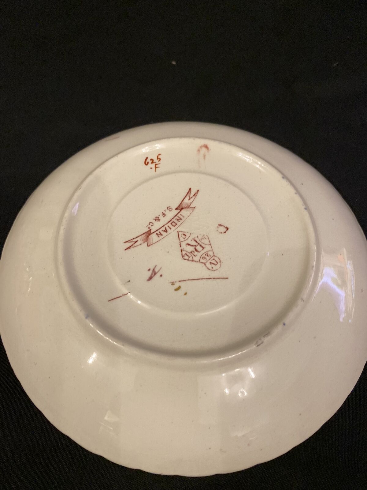 Crown Devon INDIAN Pattern 1882 S F & Co. Cup and Saucer - (8475)