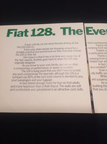 Fiat 128 1300 Cl 4 Dr. Saloon - 1980 - Car Brochure Leaflet - (310)
