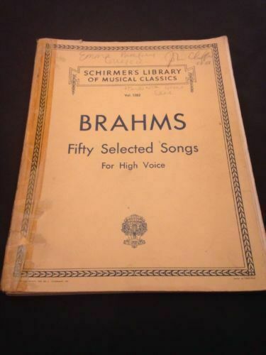 Johannes Brahms - G. Schirmer, Inc. 50 songs for voice Antique music 1937 (1473