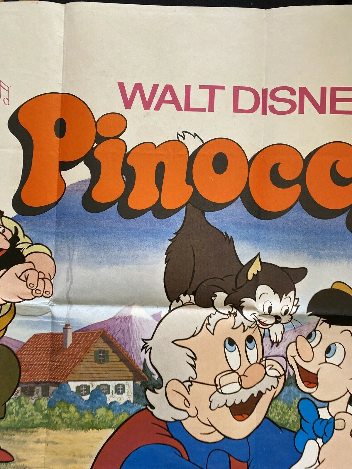 ORIGINAL UK QUAD POSTER - Disney's Pinocchio (1978 re-release) 30"x40" (6554)