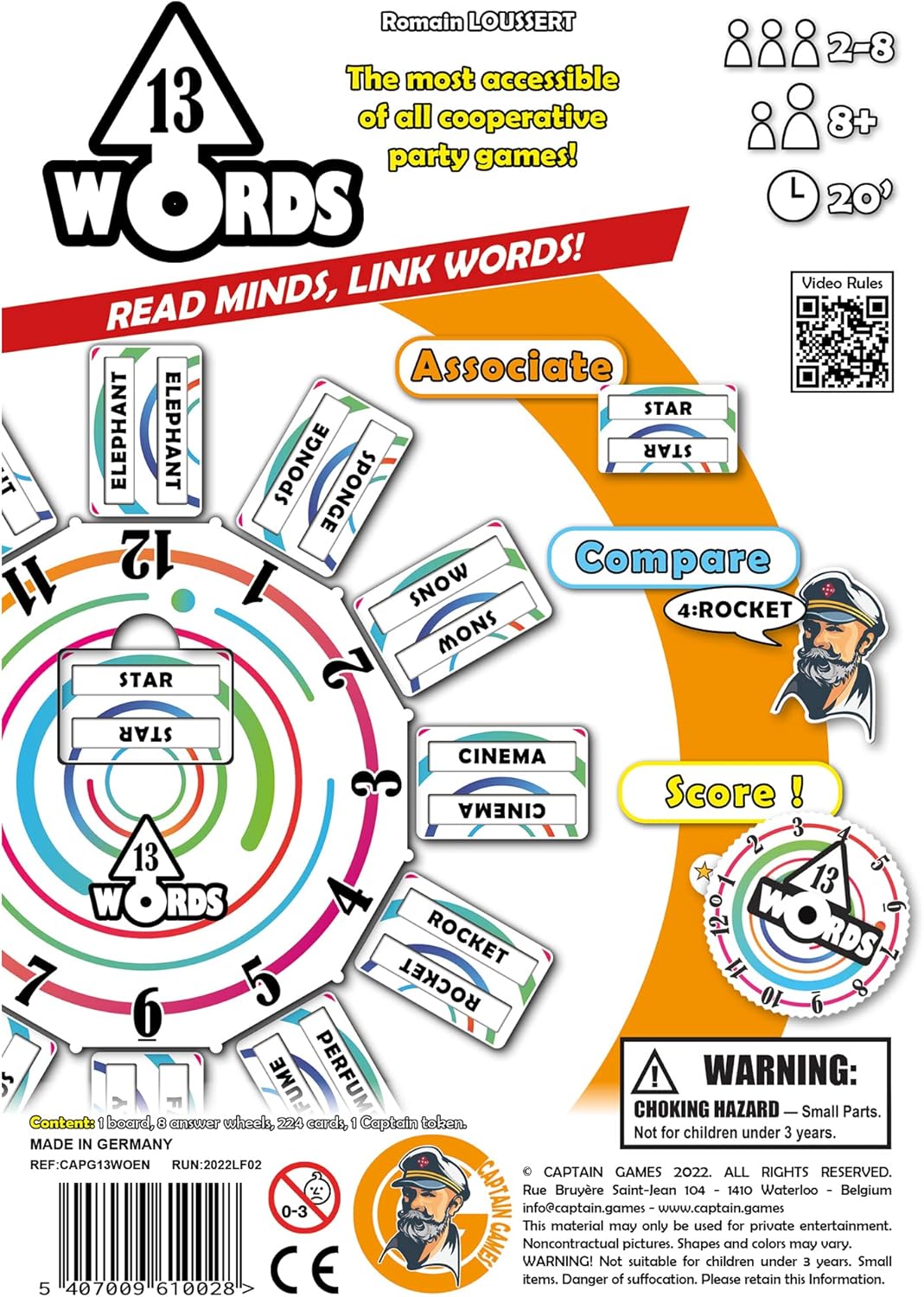 Board / Card Game 13 Words Read Minds Link Words