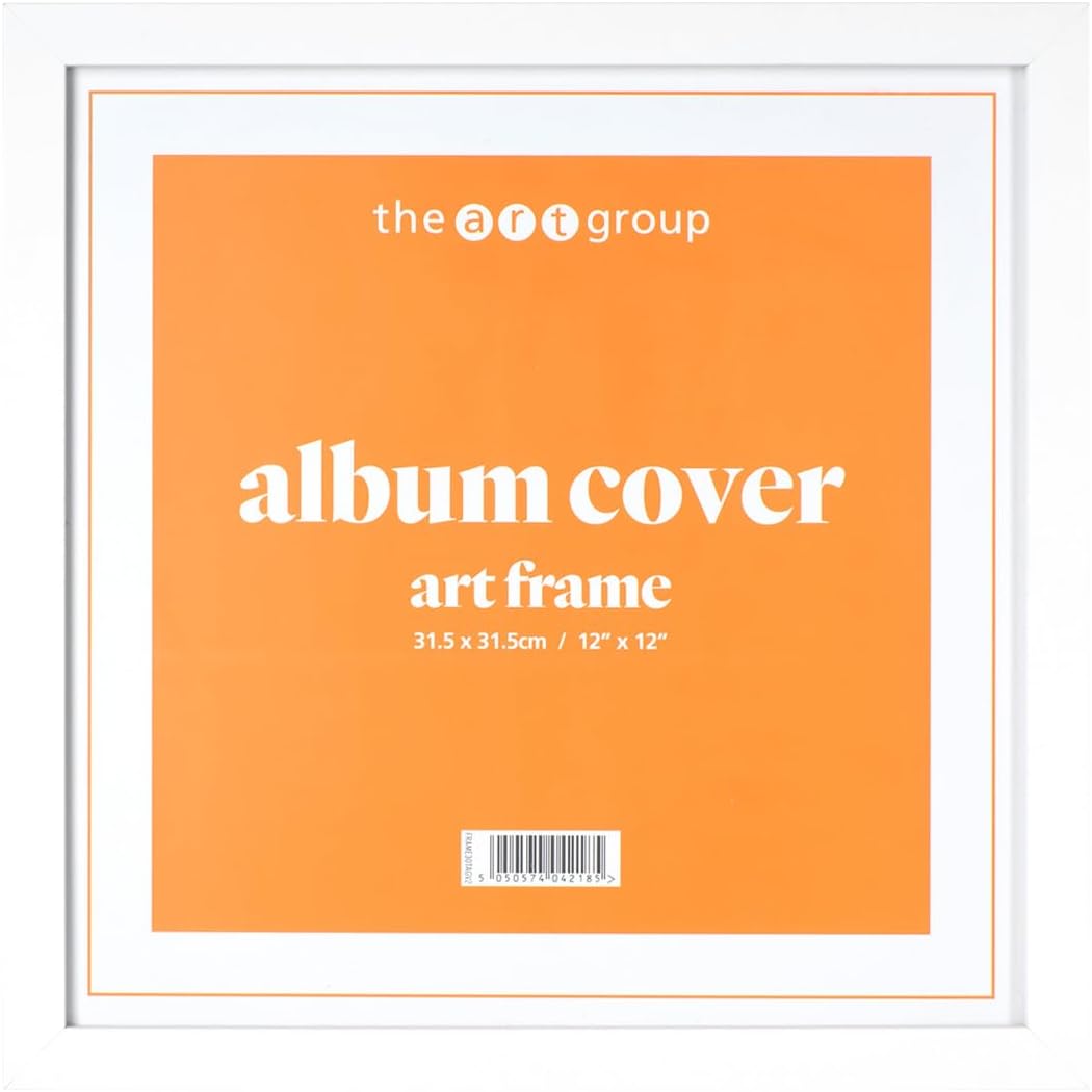 Album Vinyl Picture Frame 12" x 12" White Frame