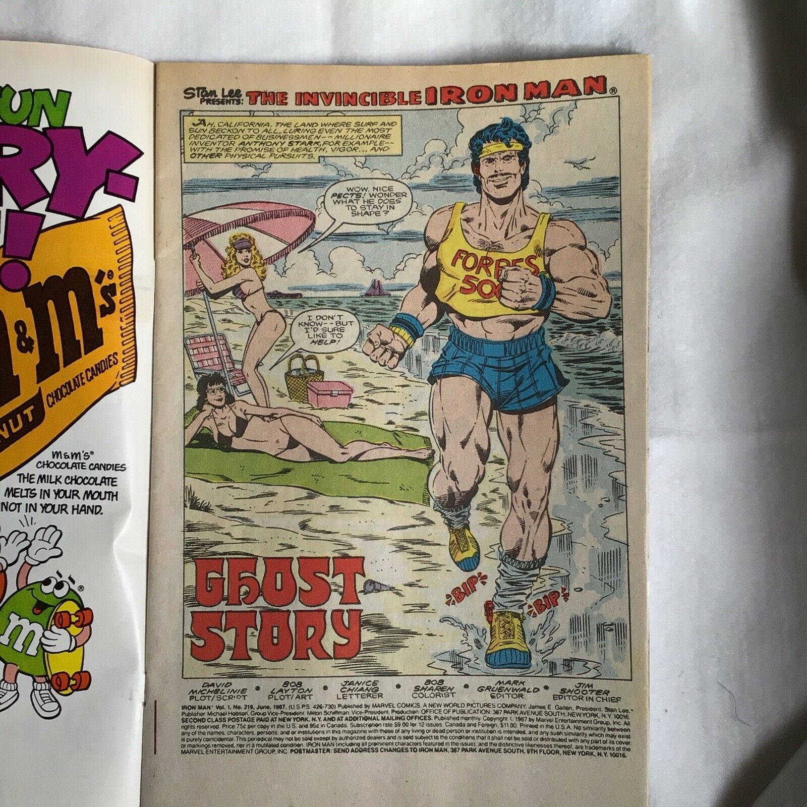 COMIC - MARVEL Comics IRON MAN THE GHOST and the machine June 1987- (8905)