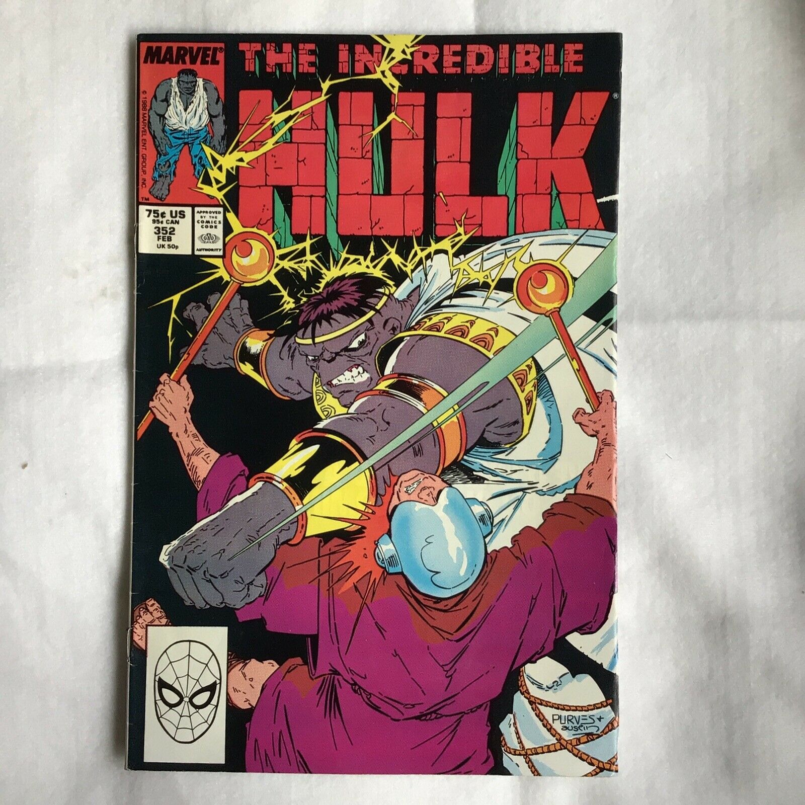 COMIC - MARVEL Comics THE INCREDIBLE HULK Fervor Feb 1989 - (8908)