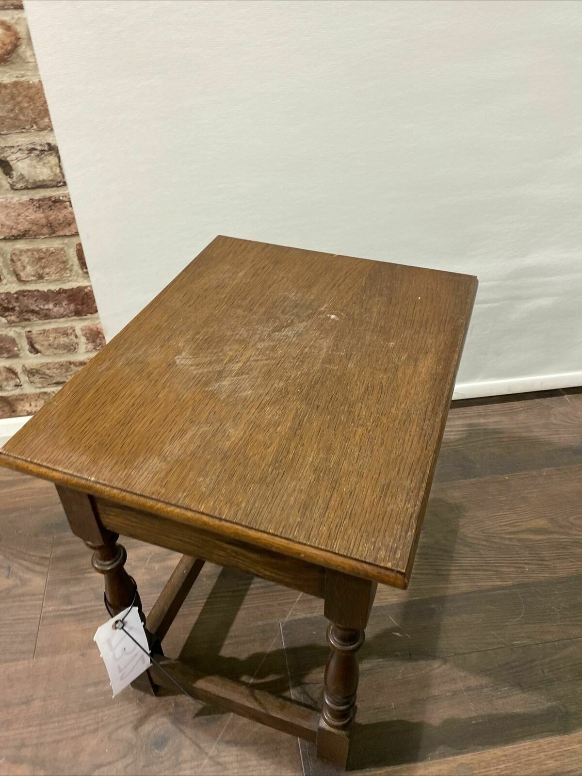 Antique Small Oak Table /  Stool 42cm High (7372)