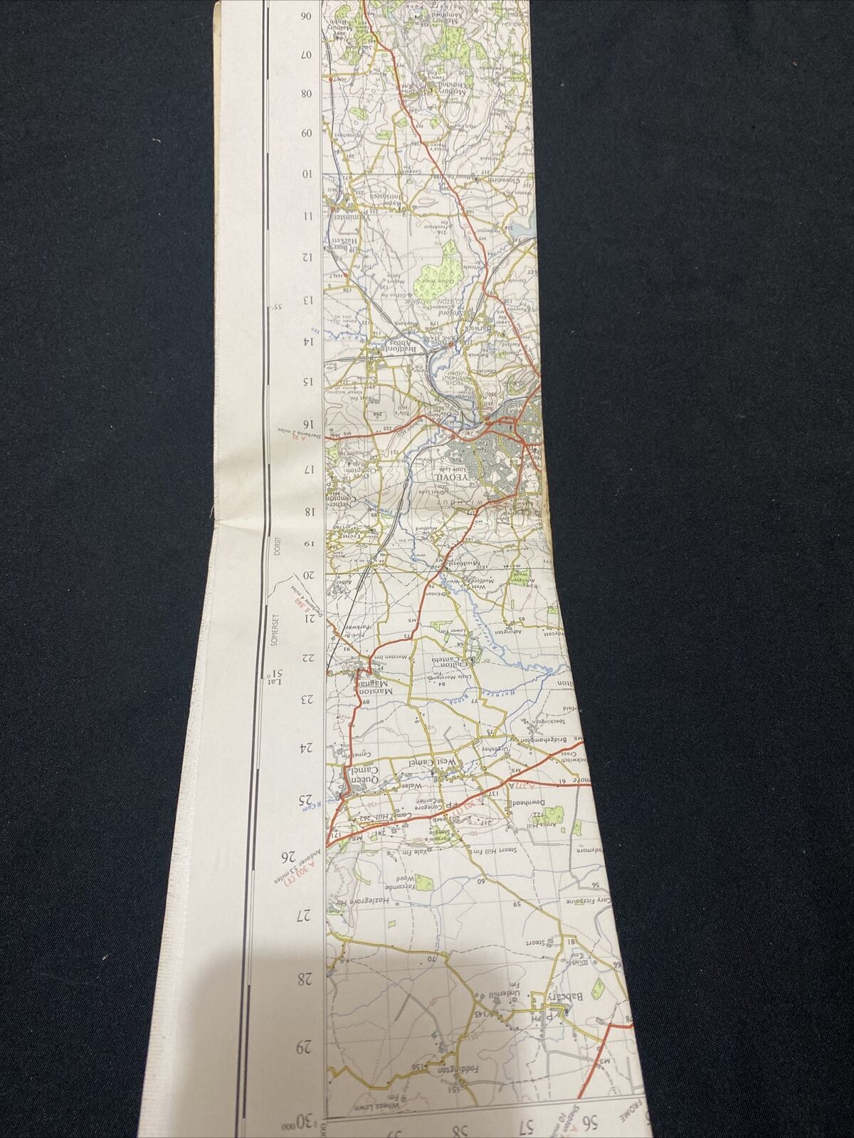 MAP - Ordnance Survey 1 inch 7th Series 1968 - Taunton & Lyme Regis CLOTH #177 (8679