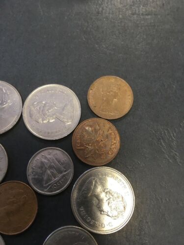 Canadian Coins Canada x 13 60's 70's 80's Assorted - (2841)