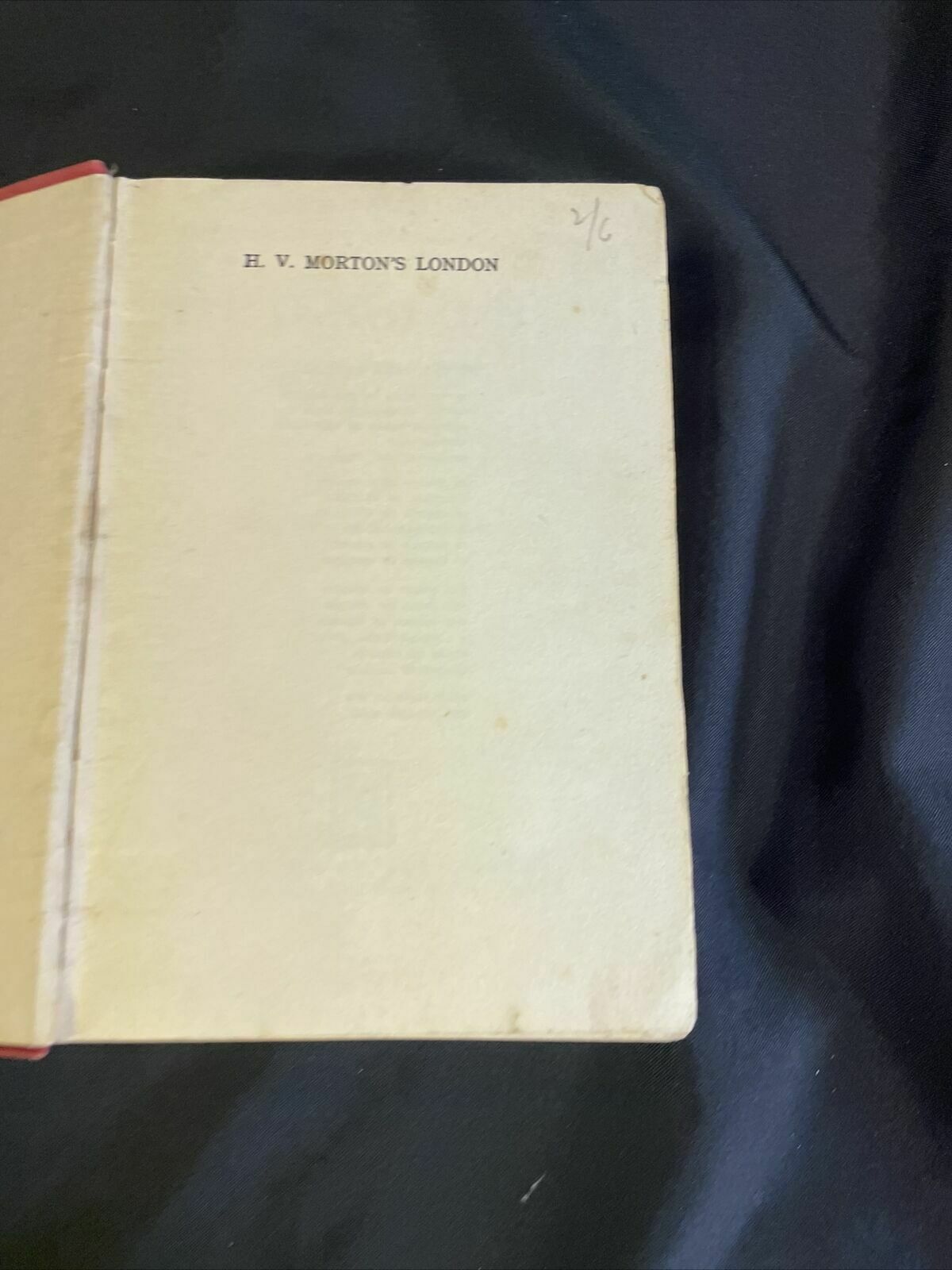 Book H. V. Morton - London - 6th Edition 1941 - (8158)