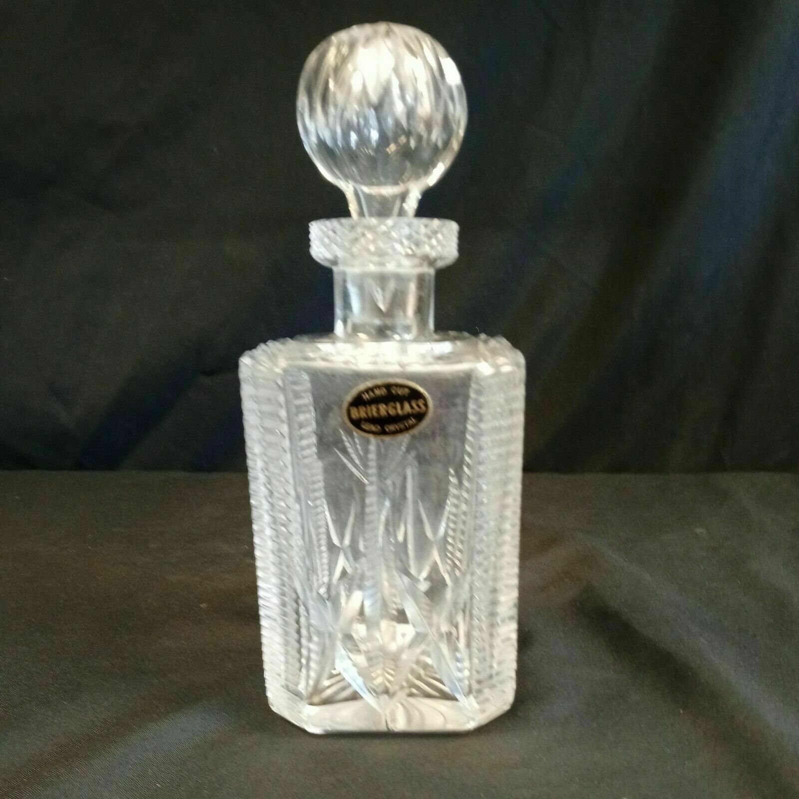 Brierglass Lead Crystal Decanter 24cm high no damage - (8111)
