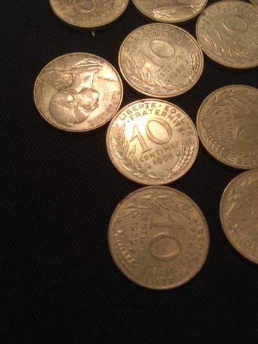 France 10 Centimes Coins Mariann - 15 x 1980's +  3 x 90's - (2751)