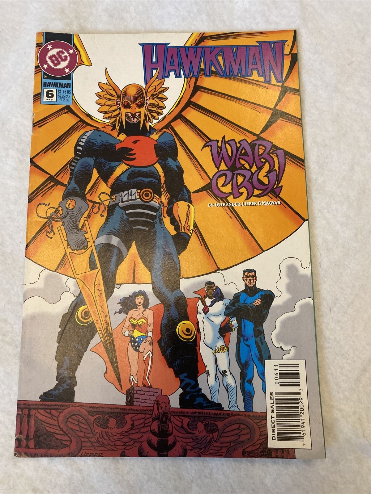 COMIC - DC Comics HAWKMAN War Cry - Feb 1994  - Wonder Woman - (8826)