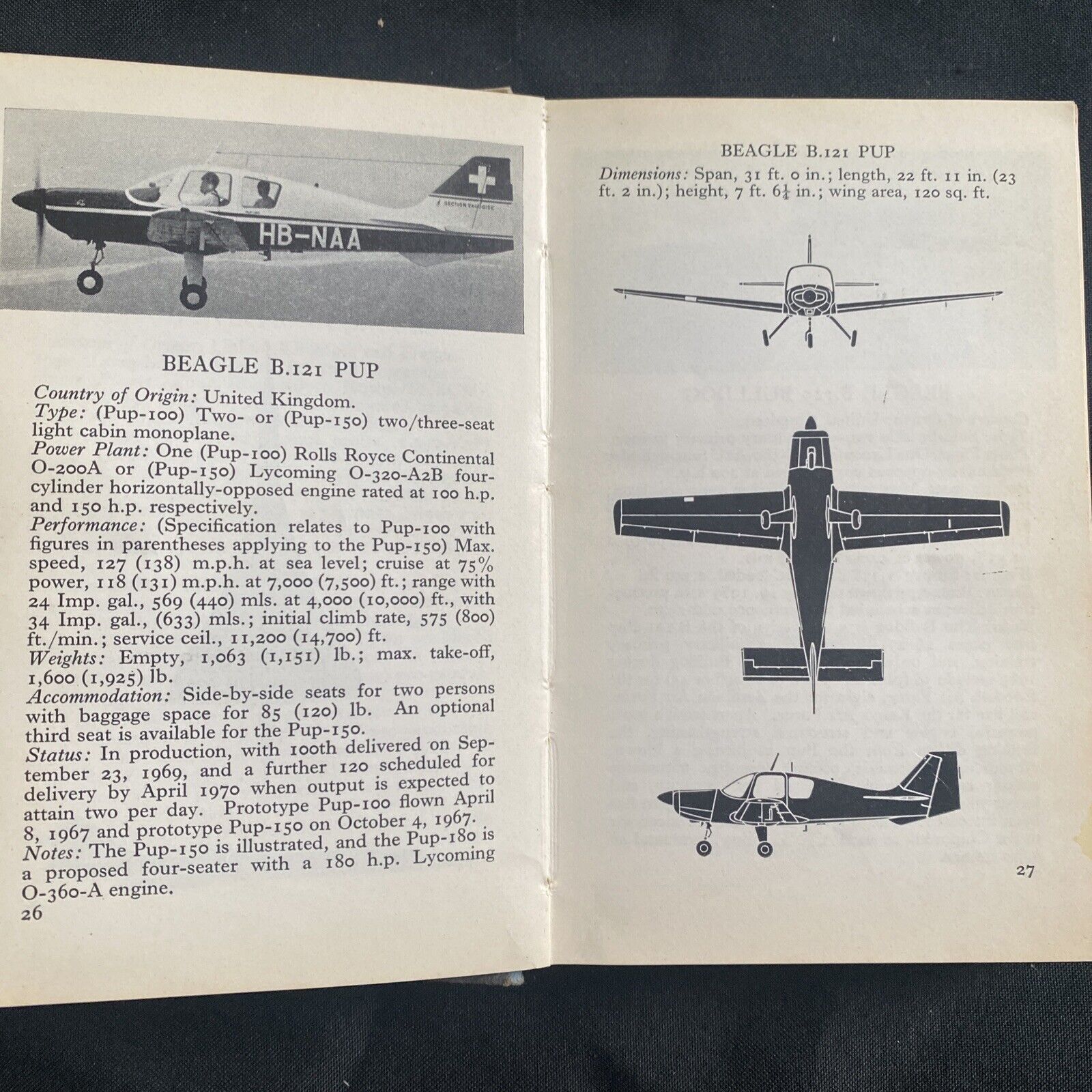 BOOK - The Observer's Book of Aircraft 1970 edition - (9652)