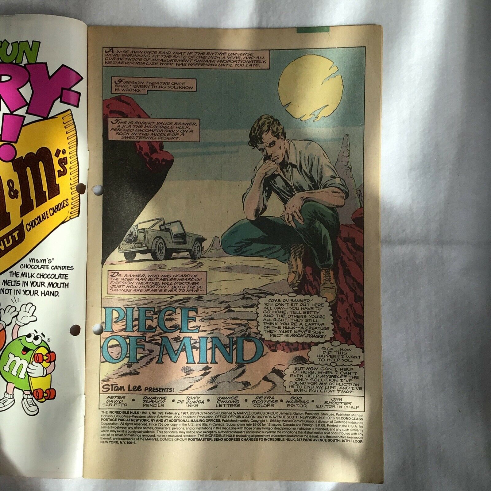 COMIC - MARVEL Comics THE INCREDIBLE HULK 25TH Anniversary Feb 1987- (8907)