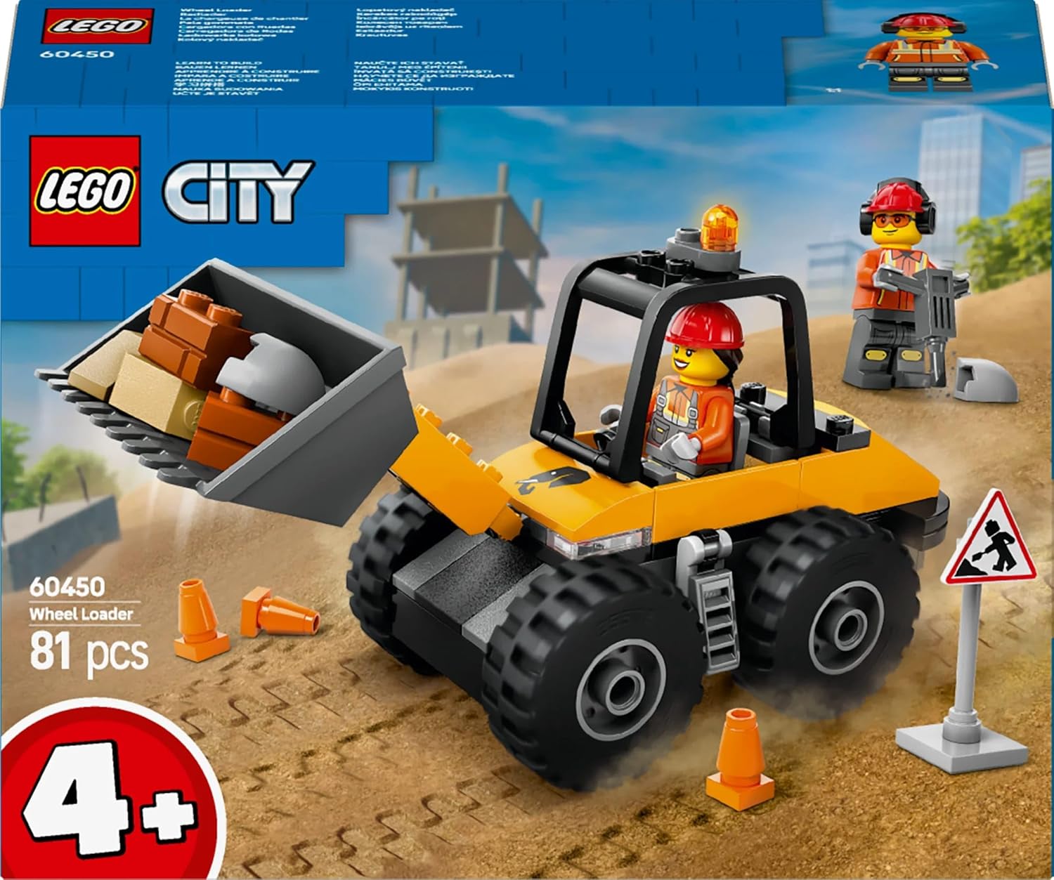 LEGO City - Yellow Construction Wheel Loader - 60450