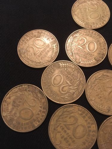 France 20 Centimes Coins Marianne x 13 - All 1960's - (2745)