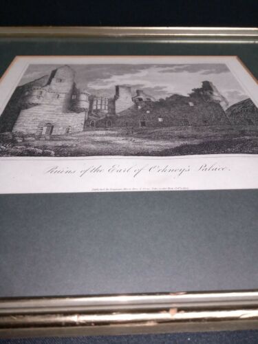 J. Skene R. Scott 1807 Original Engraving Ruins of Earl of Orkney's palace (7011