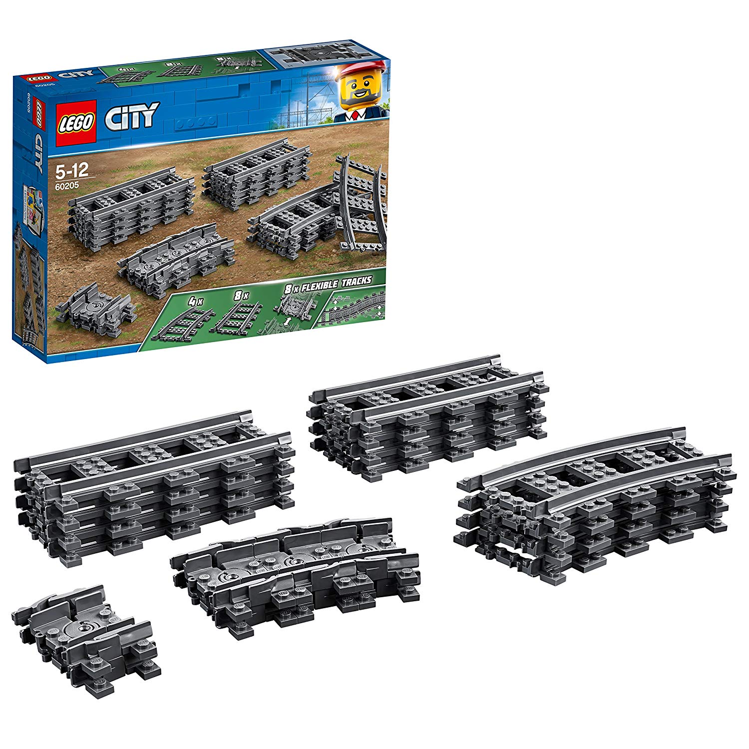 LEGO City - Train Tracks Straight and Curve - 60205