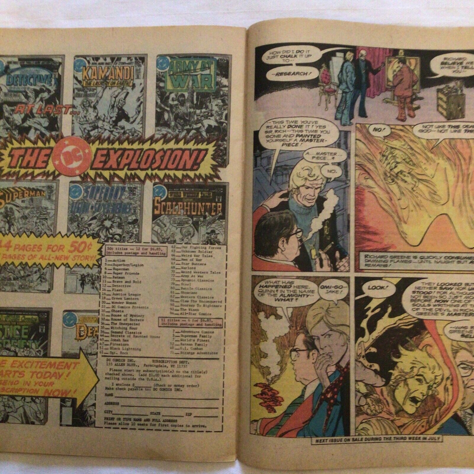 COMIC - DC Comics MYSTERY 4 Sinister shockers - Sep 1978 - New York - (8868)