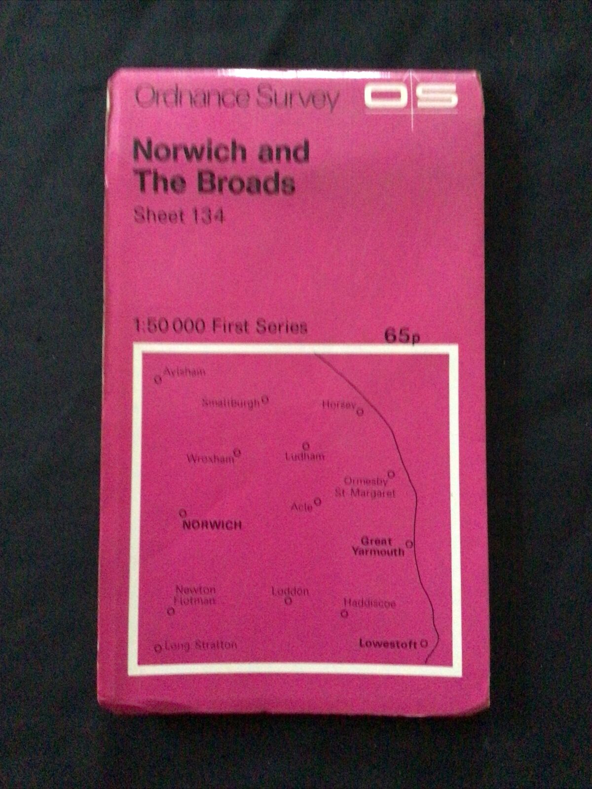 MAP - Ordnance Survey 1:50 1st Series 1974 -Norwich and The Broads #134 - (8711