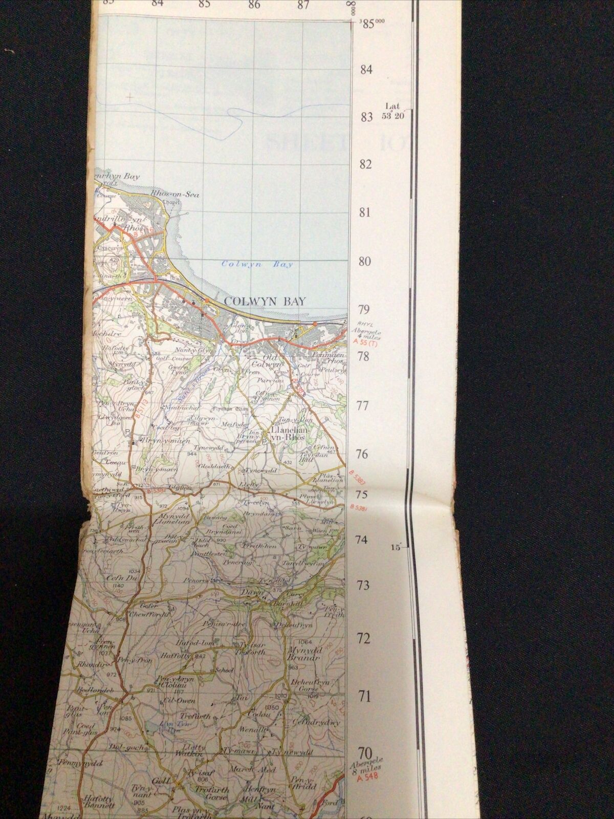 MAP - Ordnance Survey 1 inch 7th Series 1968 - SNOWDON #107 (8684)