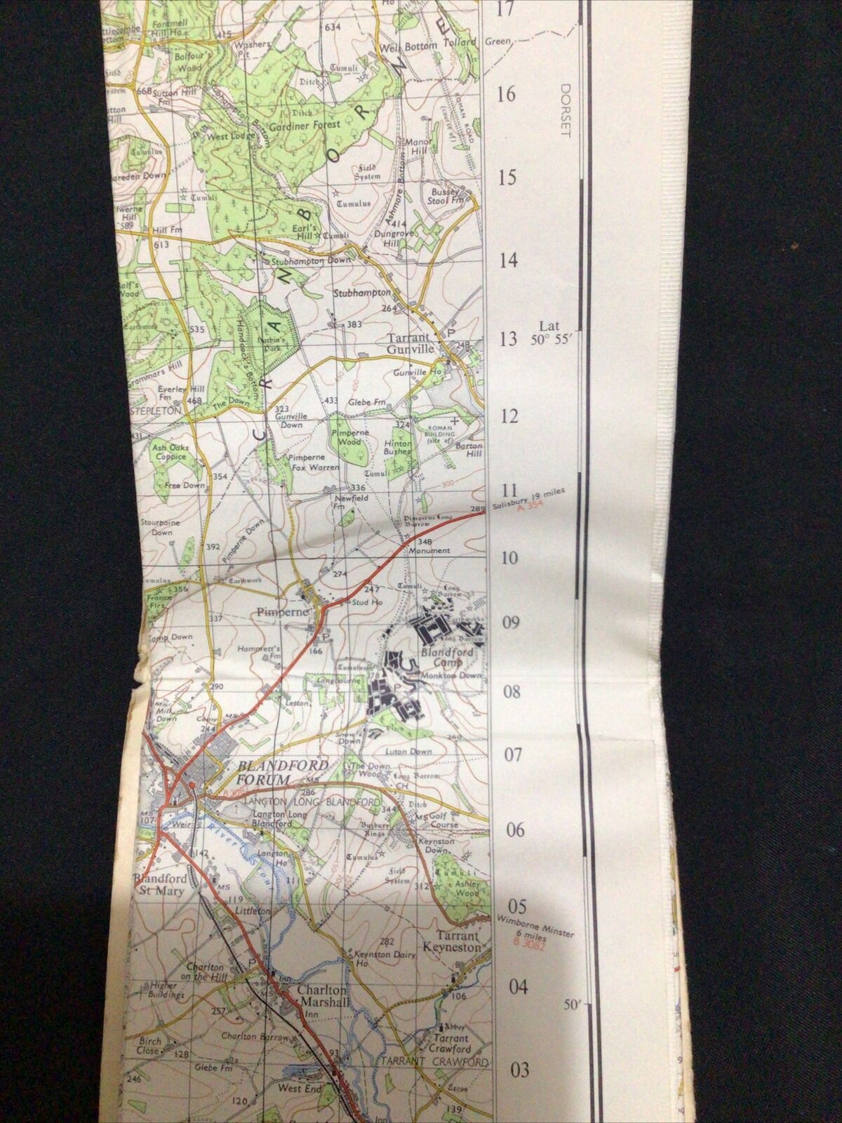 MAP - Ordnance Survey 1 inch 7th Series 1968 - Dorchester CLOTH #178 (8681