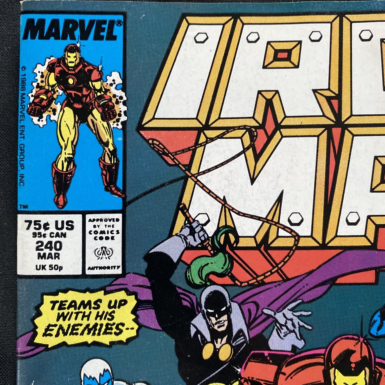 COMIC - Marvel IRON MAN Vol 1 #240 1989 Good Condition - 9367
