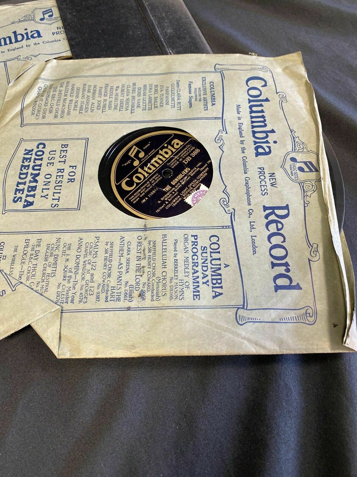 Columbia Gilbert & Sullivan The Gondoliers 6 x 78rpm records - (7126)