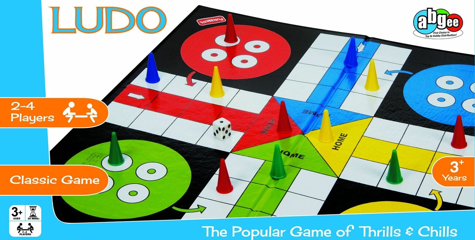 Classic Toys - Board Game LUDO for 2-4 players age 3+