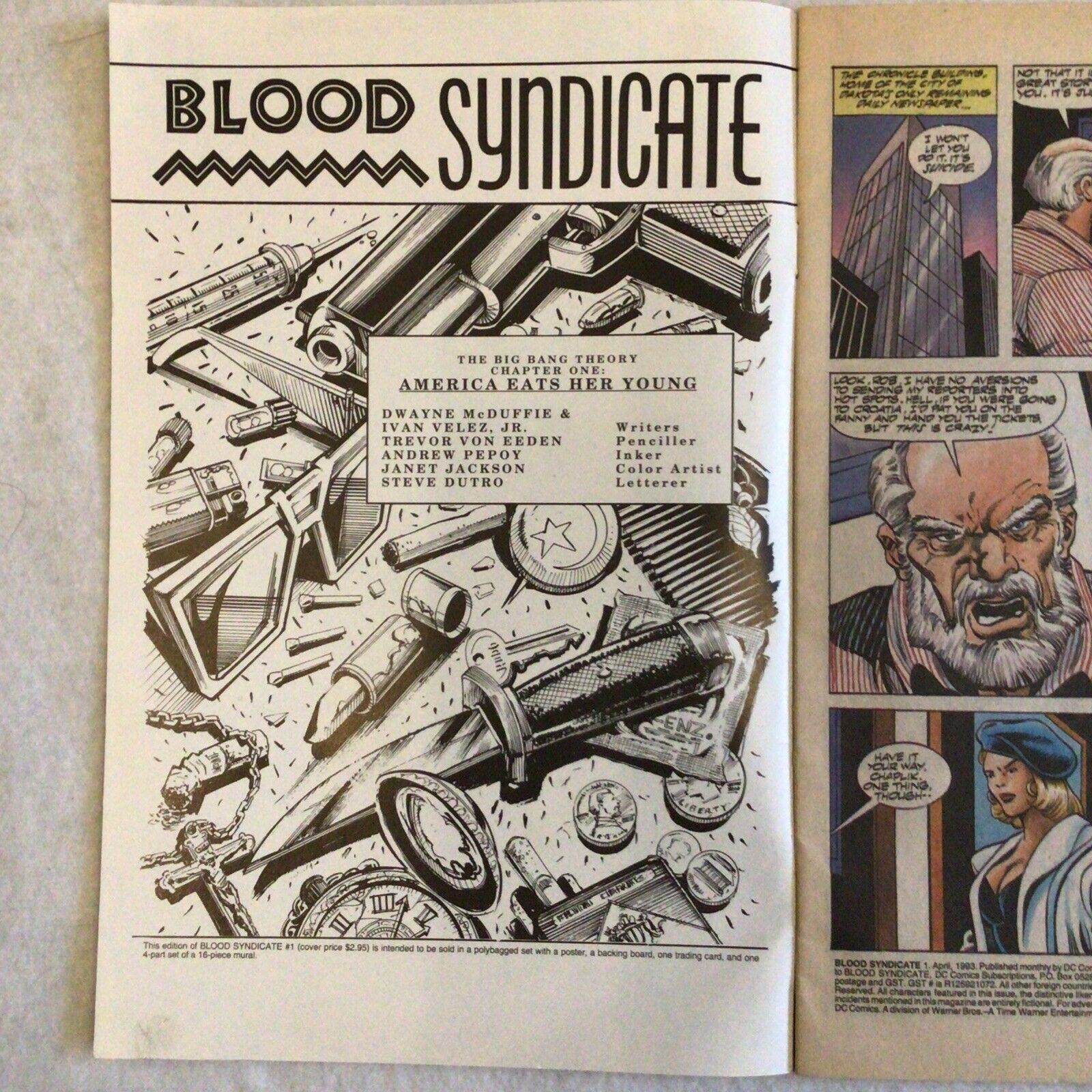 COMIC - DC Comics BLOOD SYNDICATE Fade Flashback 1st Issue #1 Apr '93 (8848