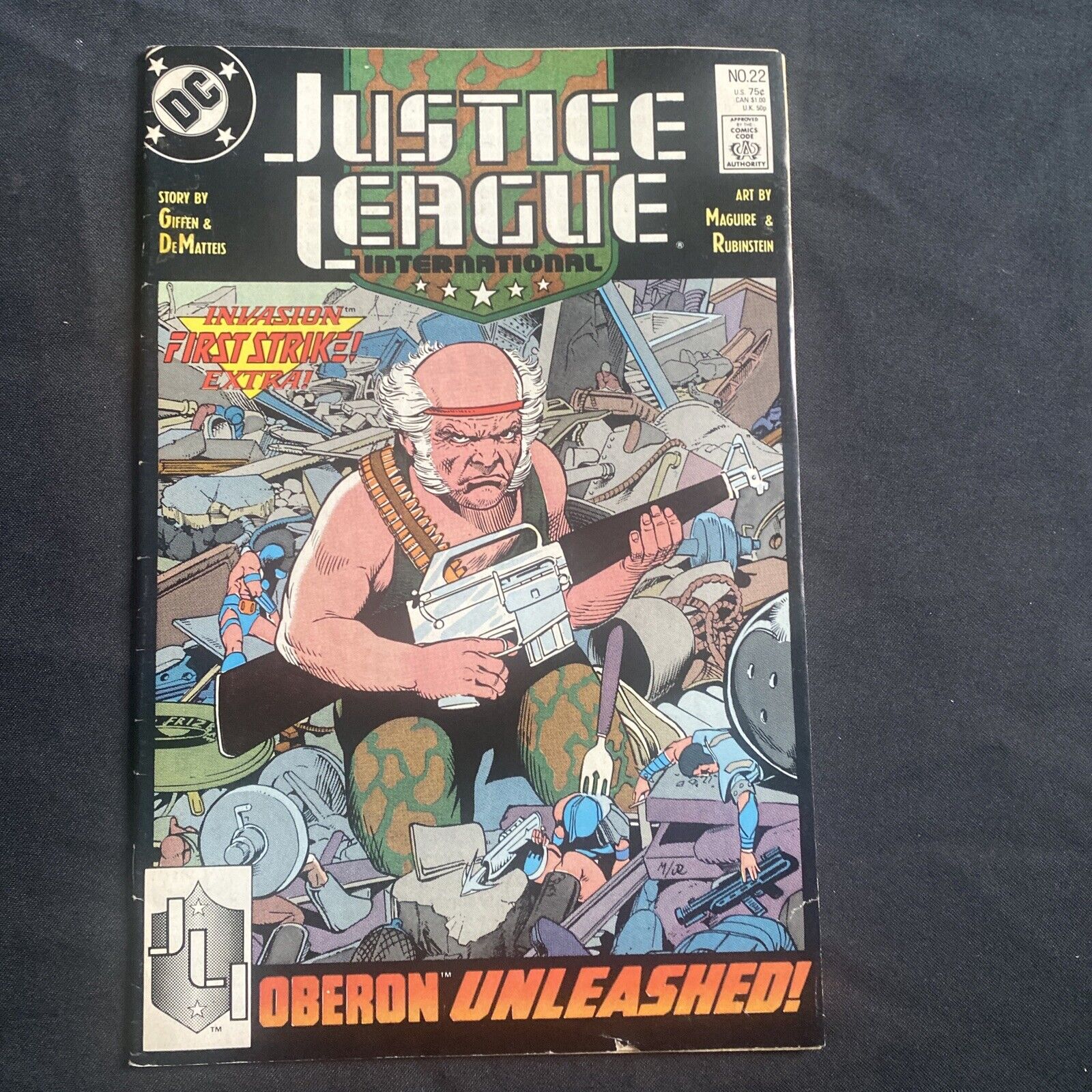 COMIC - DC Comics Justice League INTERNATIONAL - 1988 #22 - Oberon  (8801)